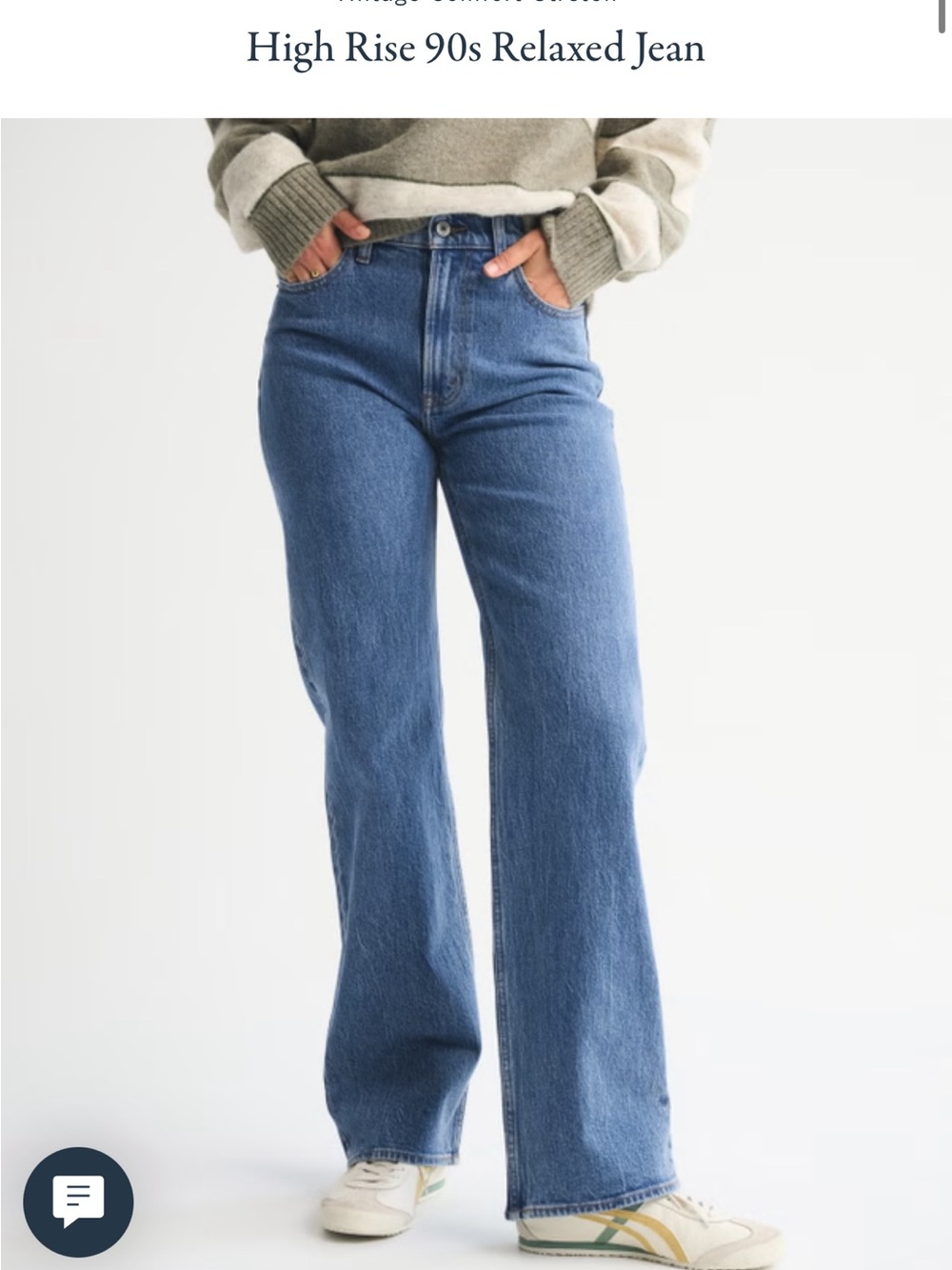 Abercrombie & Fitch High-Rise 90s Relaxed Jeans - Blue